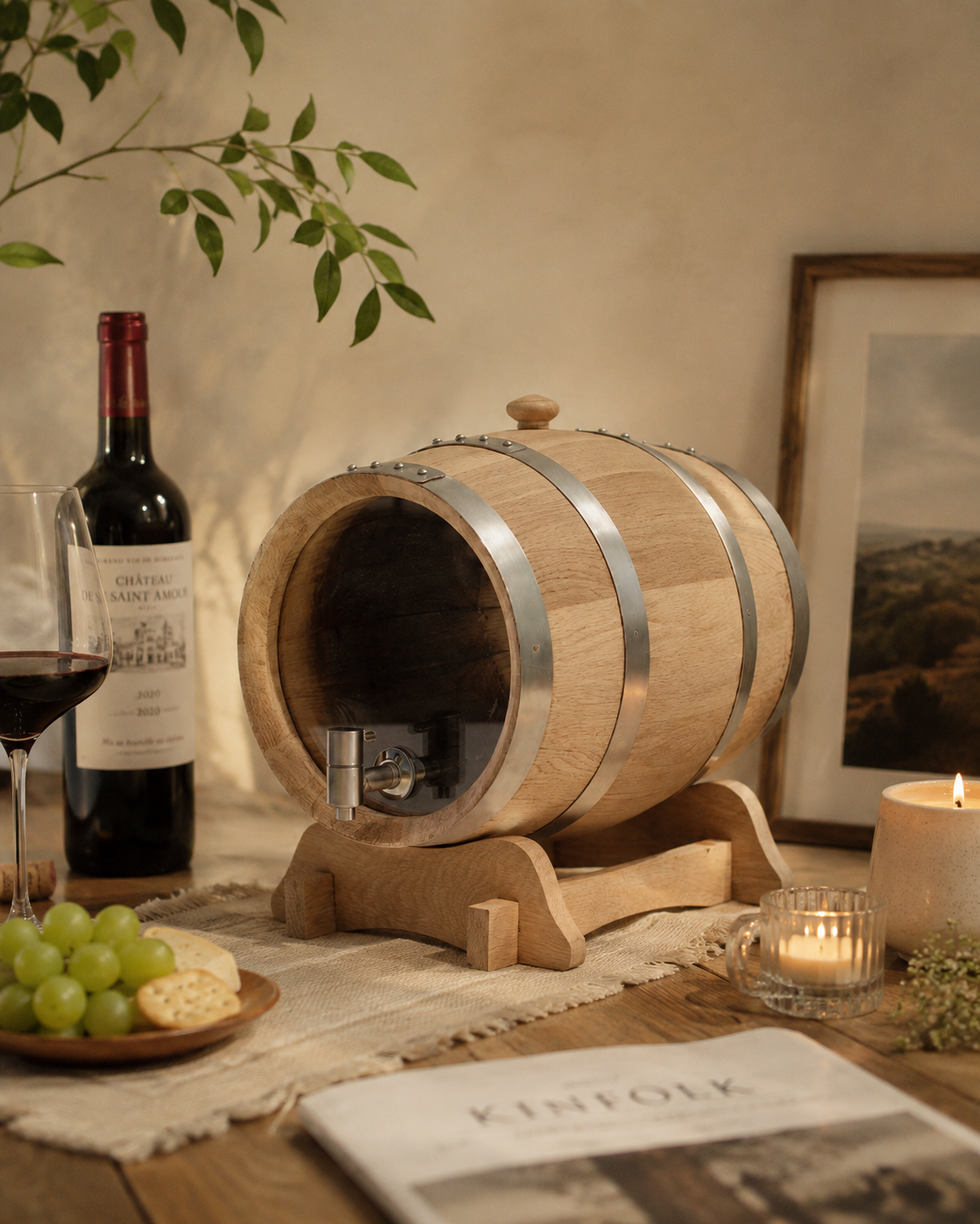 Oak Mini Wine Barrel 800ml